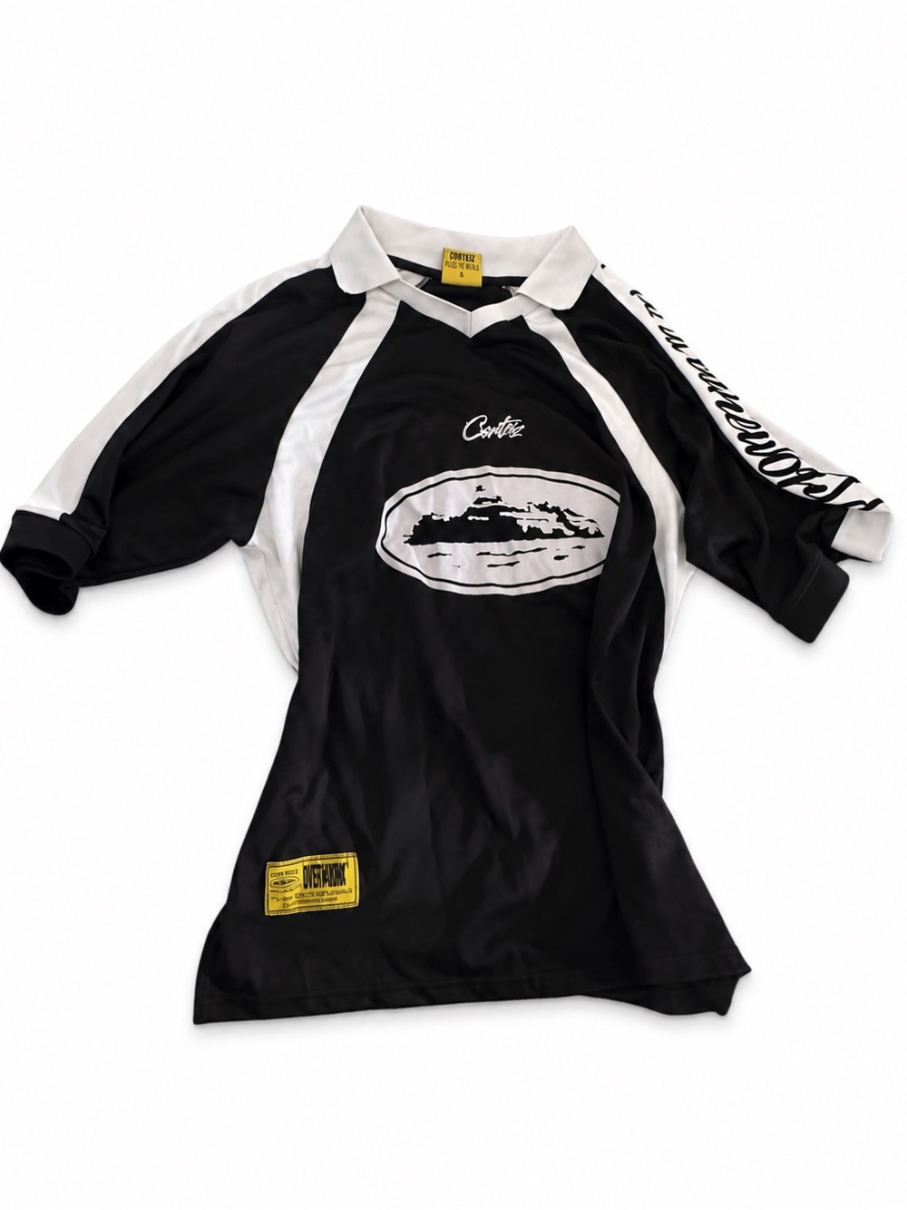 Corteiz Black & White Short Sleeve Polo Shirt